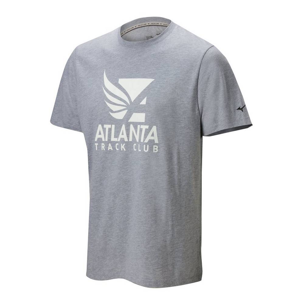 Camisetas Mizuno Atlanta Track Club Sport Hombre Gris Outlet DXFE-89012